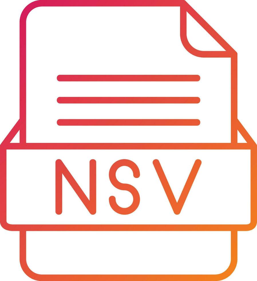 NSV File Format Icon vector