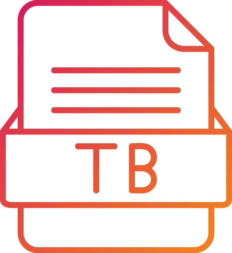 TB File Format Icon vector