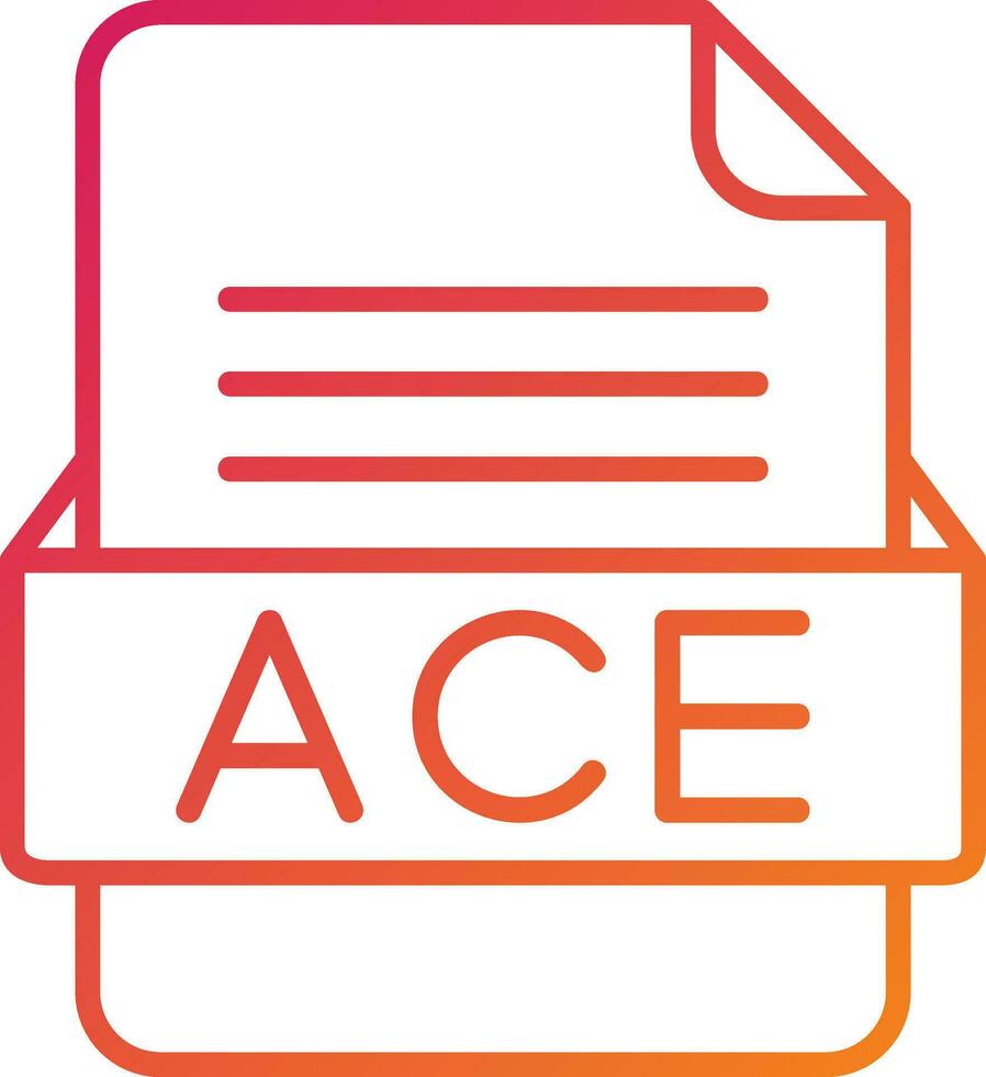 ACE File Format Icon vector