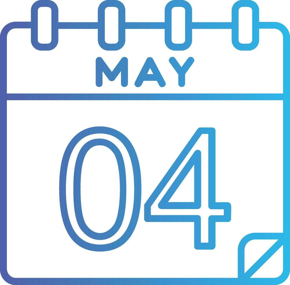 4 May Vector Icon