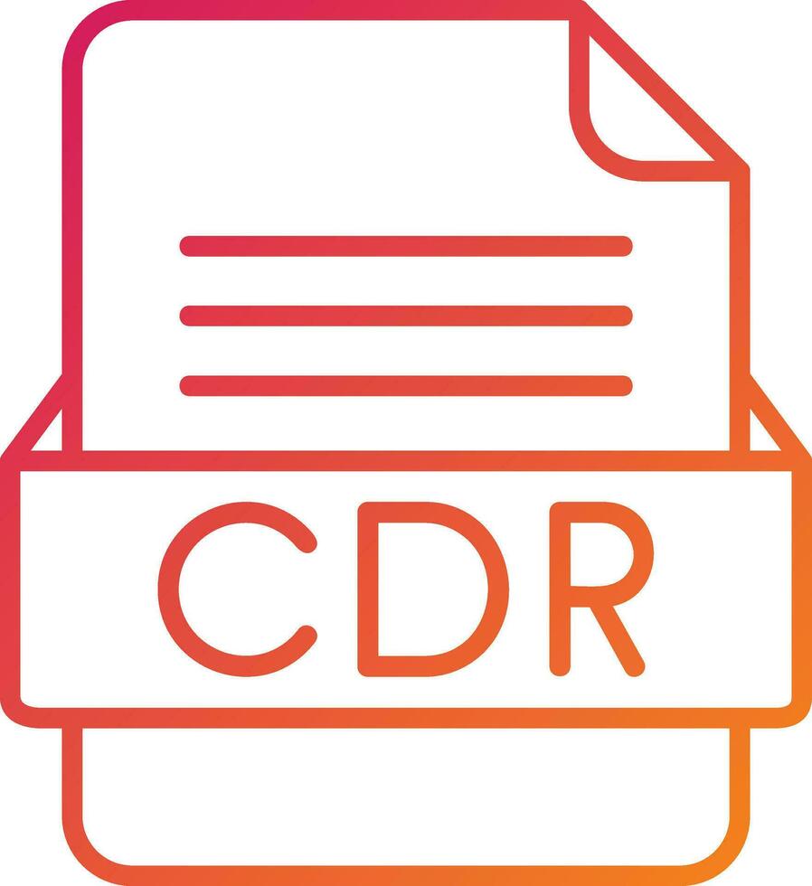 CDR File Format Icon vector