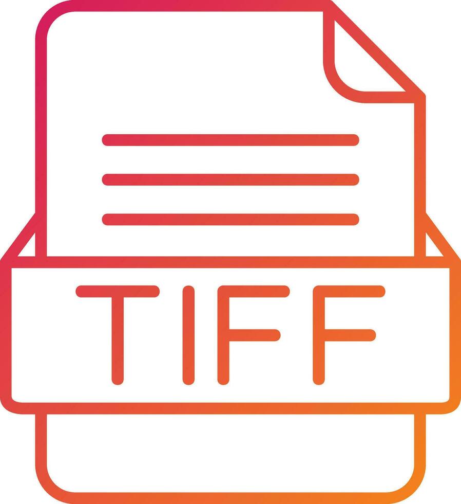 icono de formato de archivo tiff vector