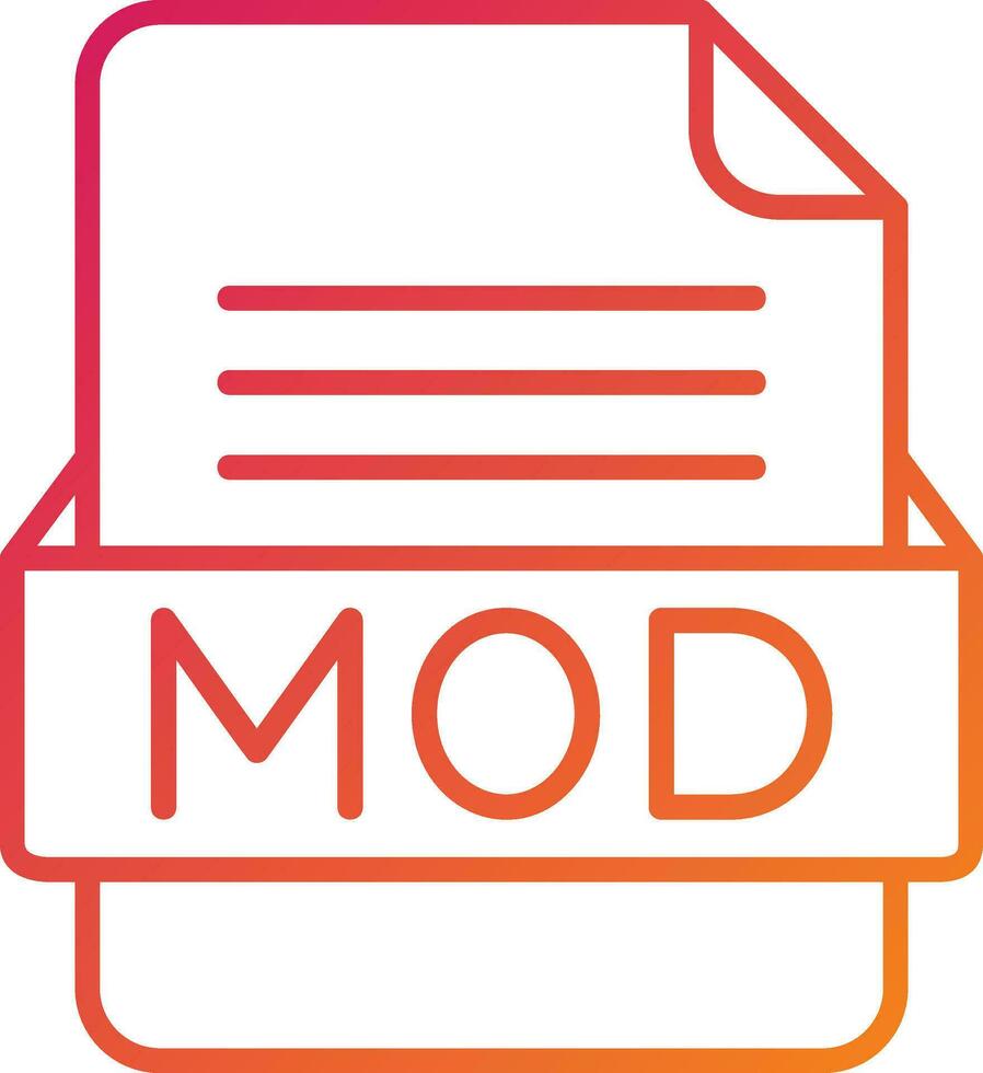 MOD File Format Icon vector