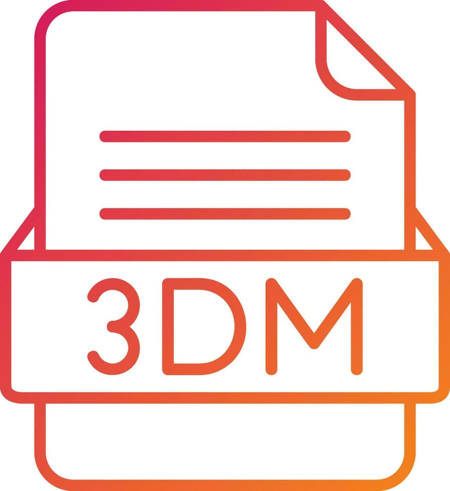 3DM File Format Icon vector