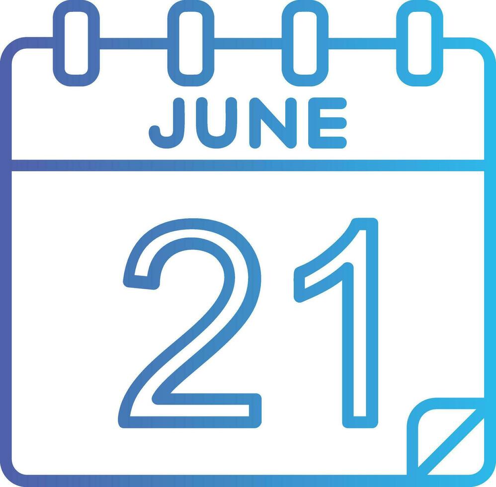 21 June Vector Icon
