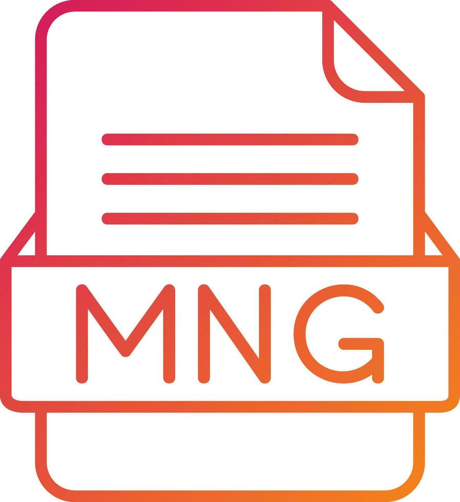 MNG File Format Icon vector