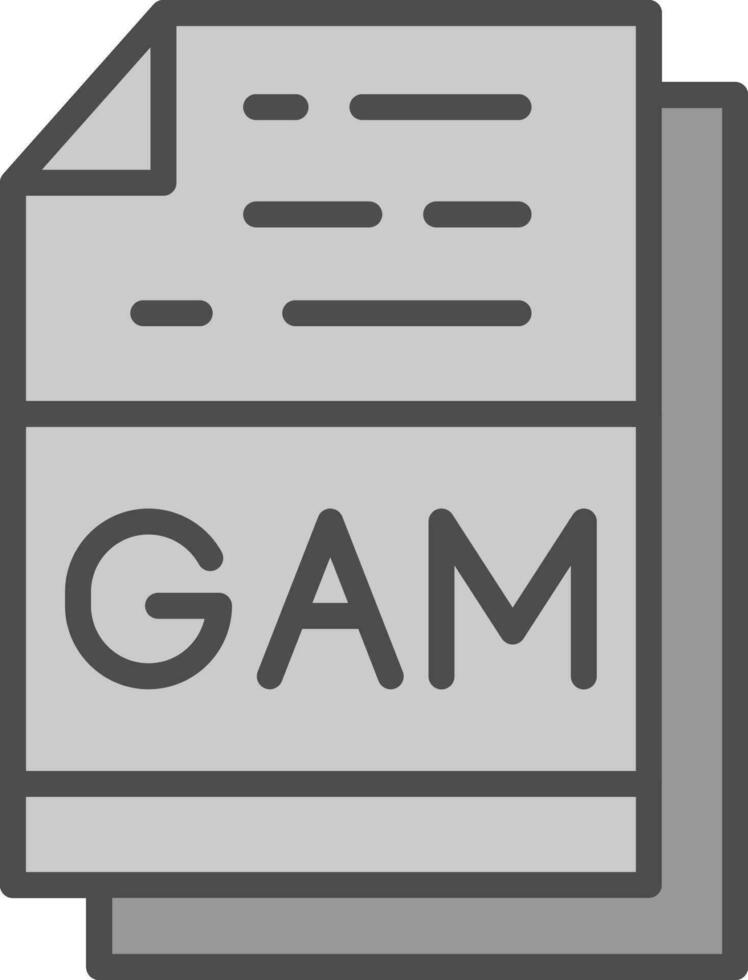 GAM File Format Vector Icon Design