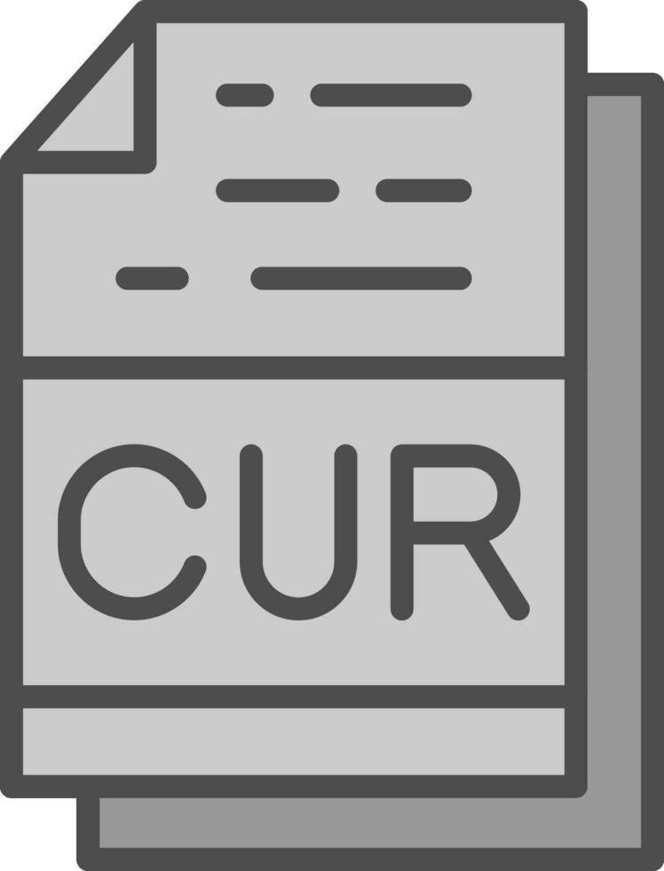 CUR File Format Vector Icon Design