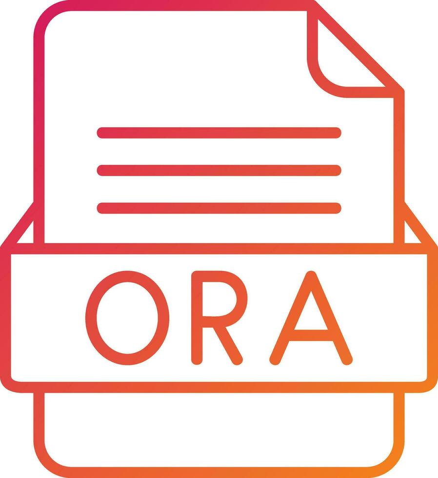 ora archivo formato icono vector