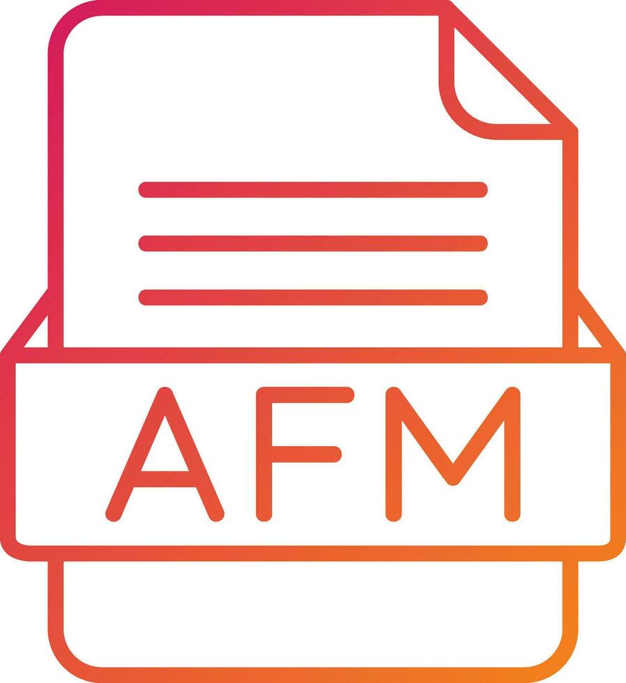 AFM File Format Icon vector