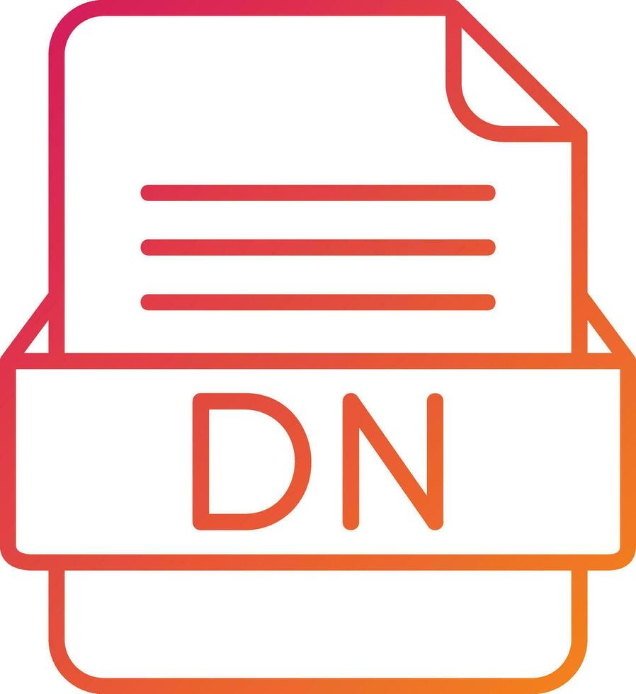 DN File Format Icon vector