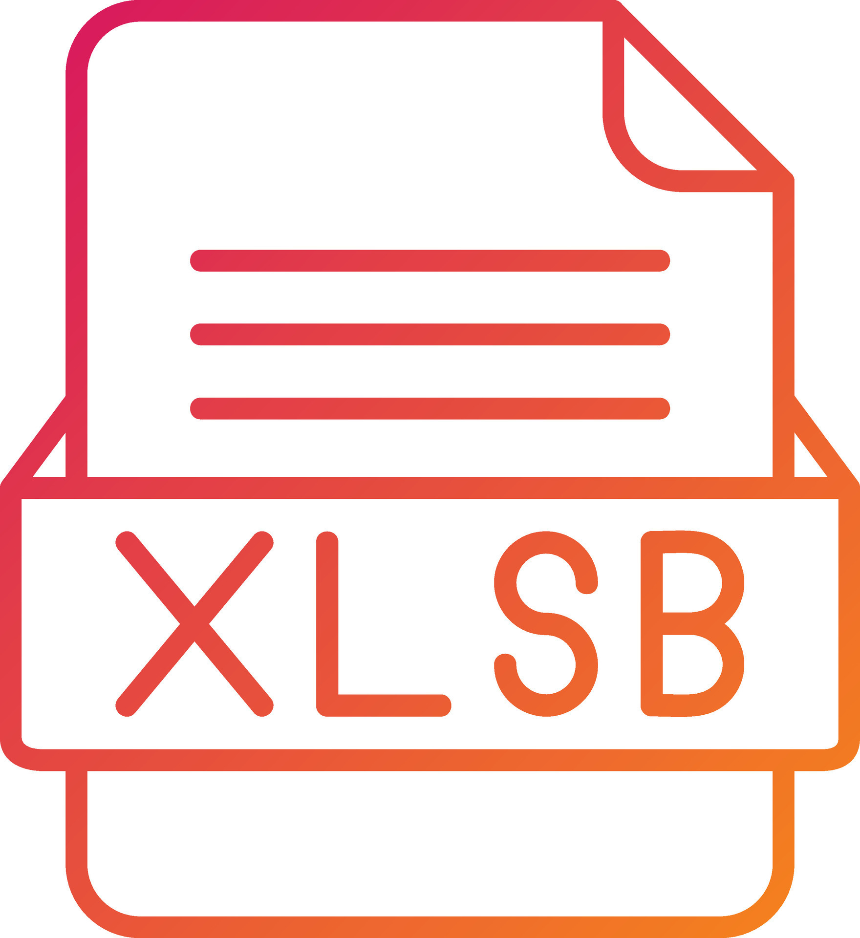 Xlsb file format icon 29148786 vector art at vecteezy