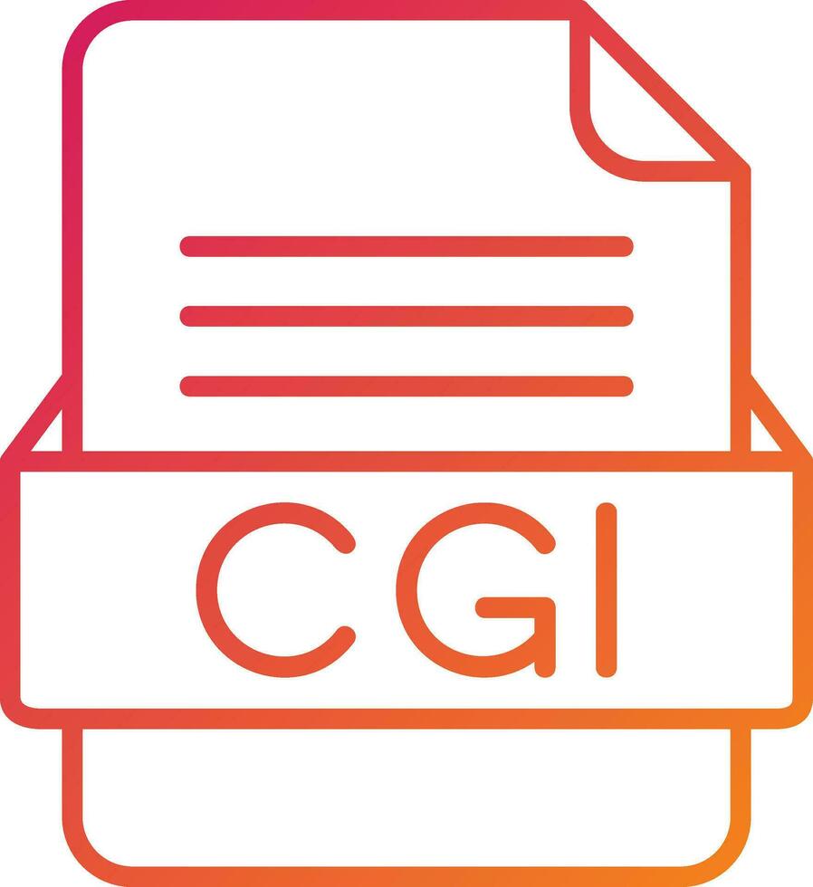 CGI File Format Icon vector