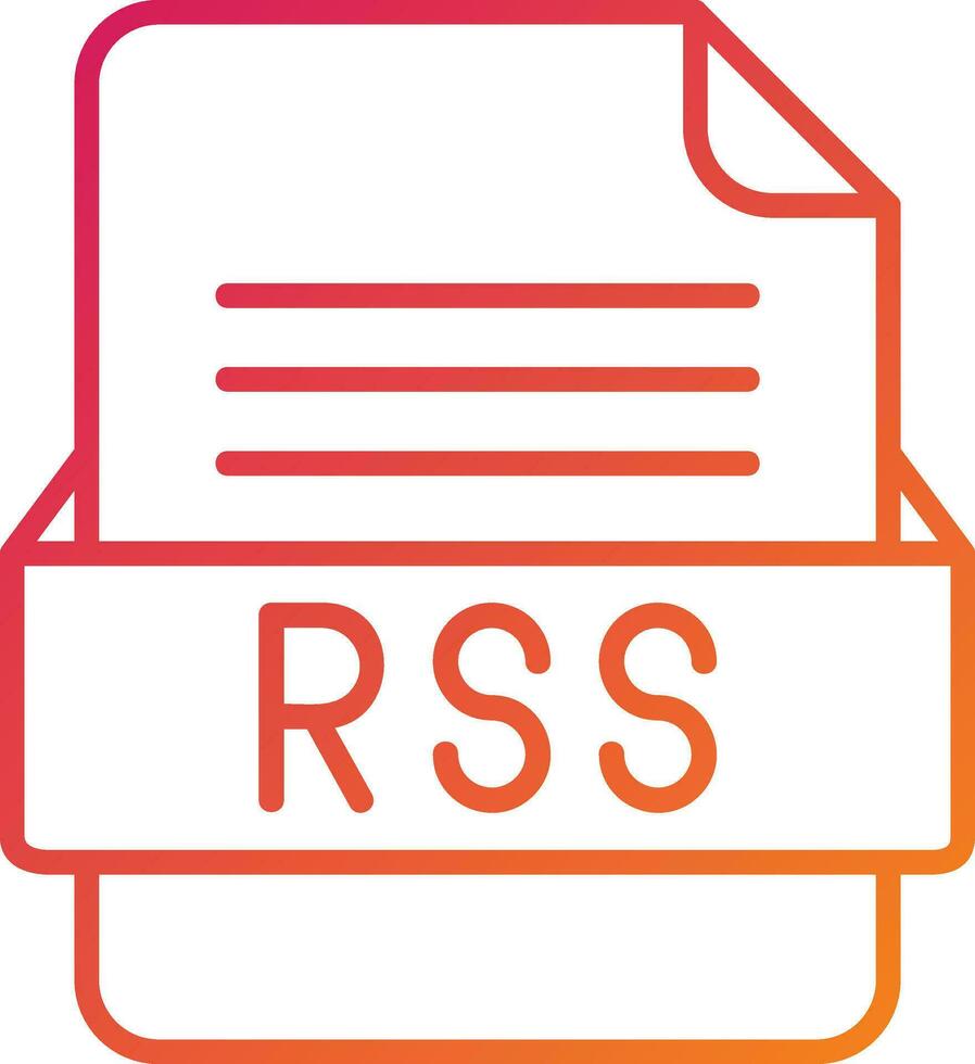RSS File Format Icon vector