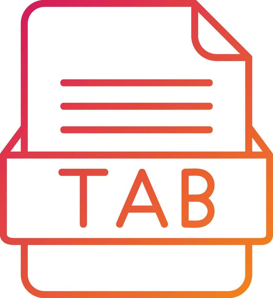 TAB File Format Icon vector