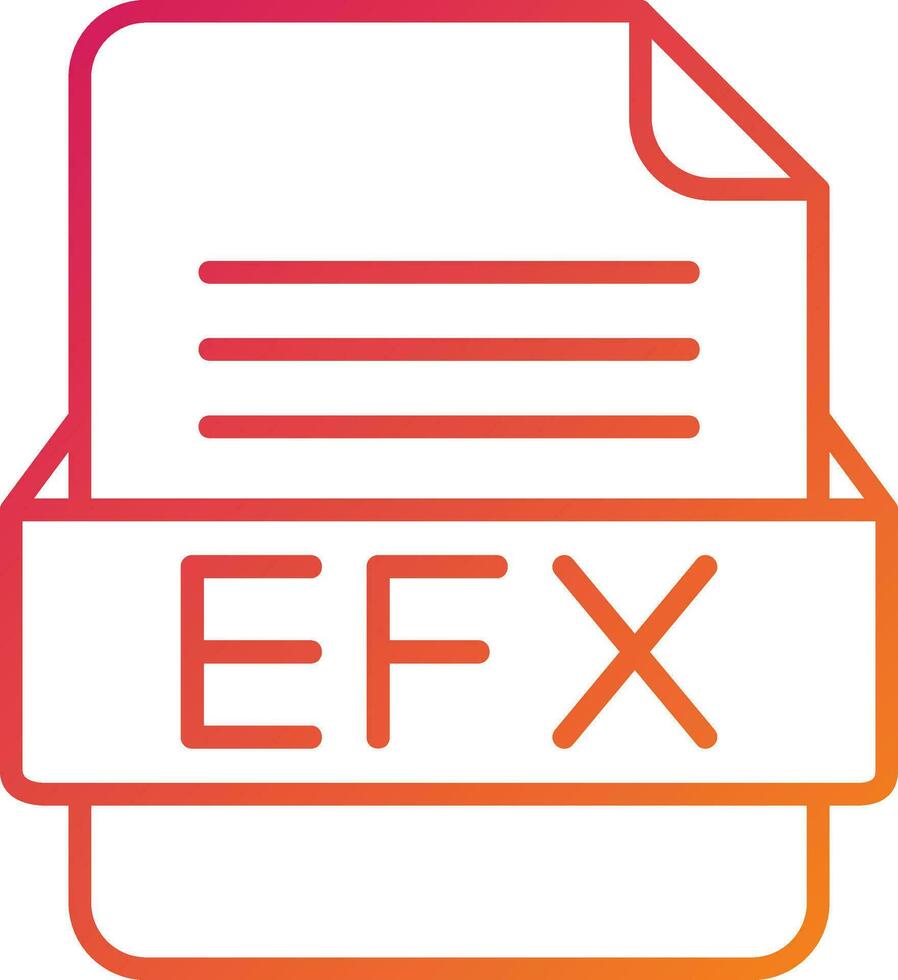 EFX File Format Icon vector