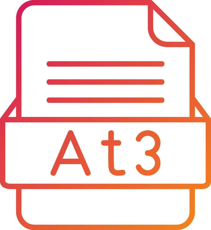 At3 File Format Icon vector