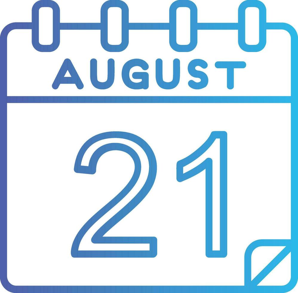 21 August Vector Icon