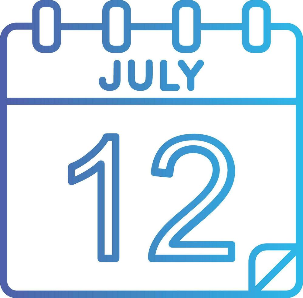 12 July Vector Icon