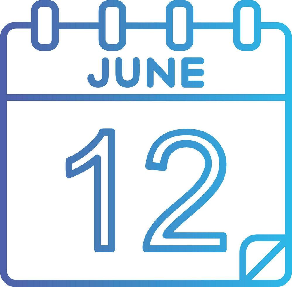 12 June Vector Icon