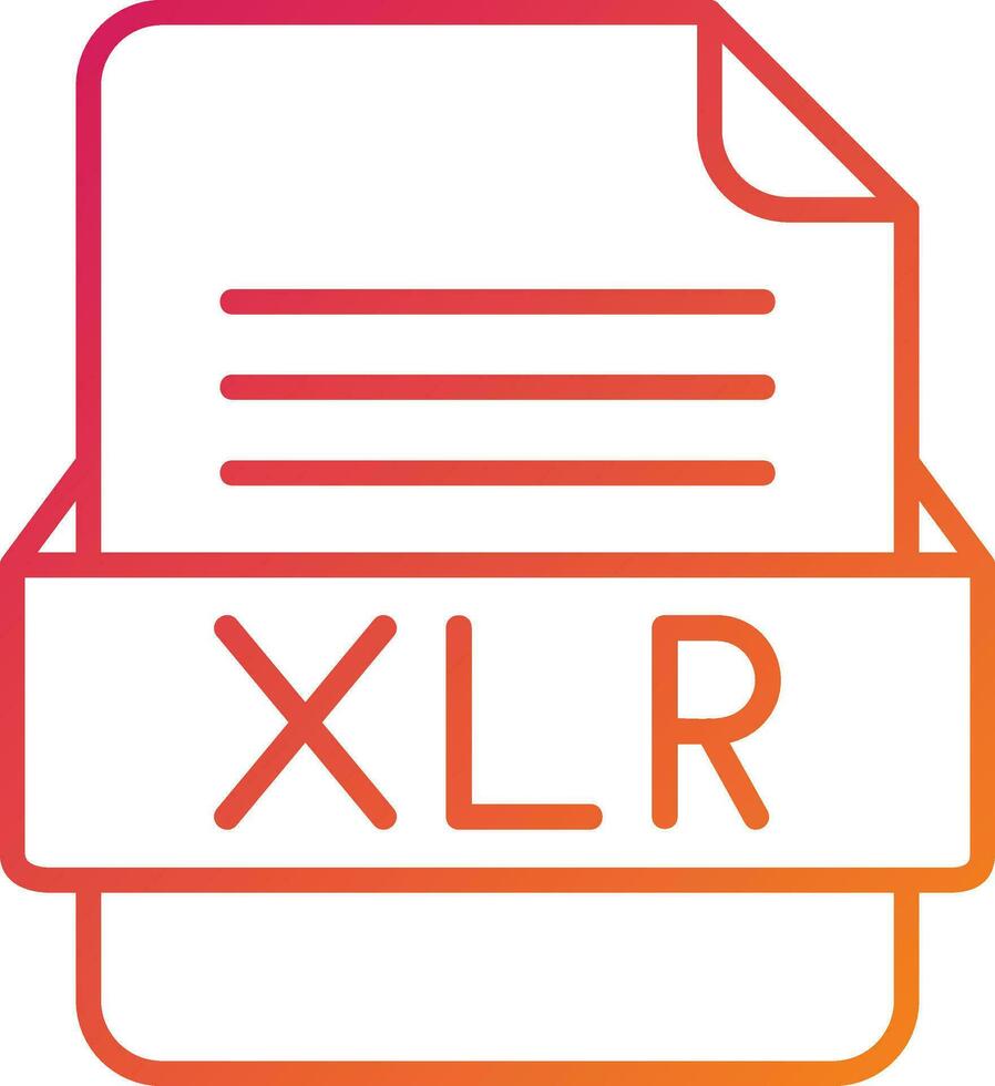 XLR File Format Icon vector
