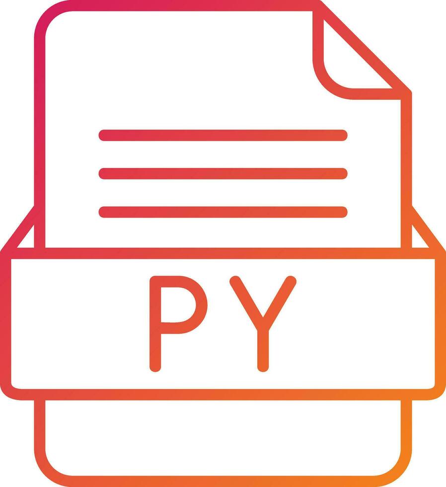 icono de formato de archivo py vector