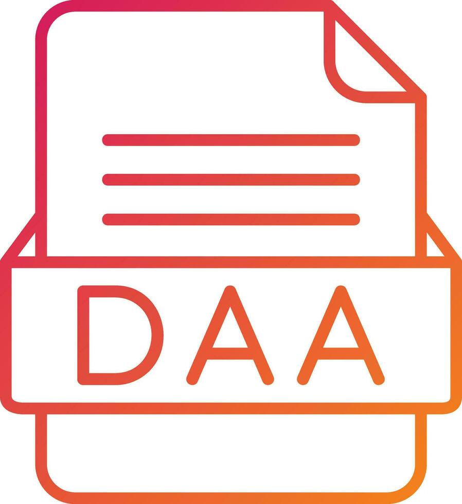 daa archivo formato icono vector