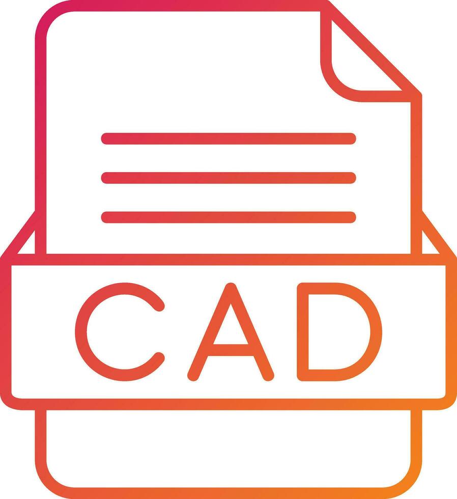 CAD File Format Icon vector