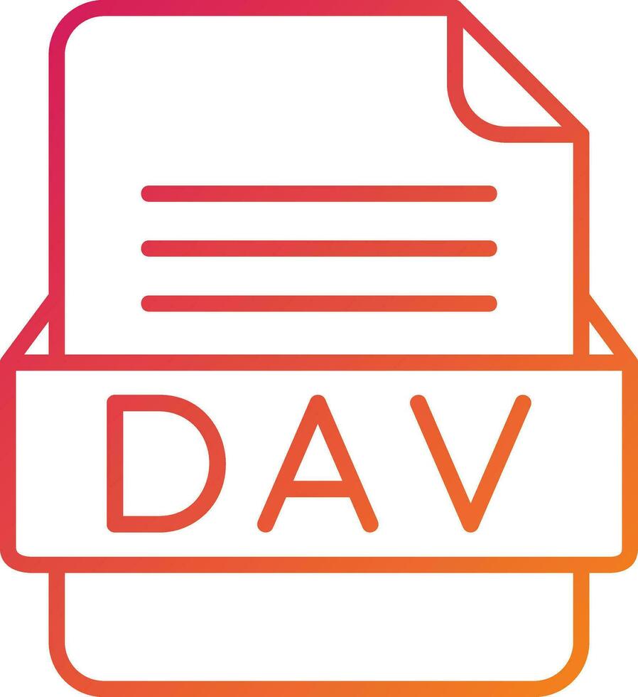 DAV File Format Icon vector