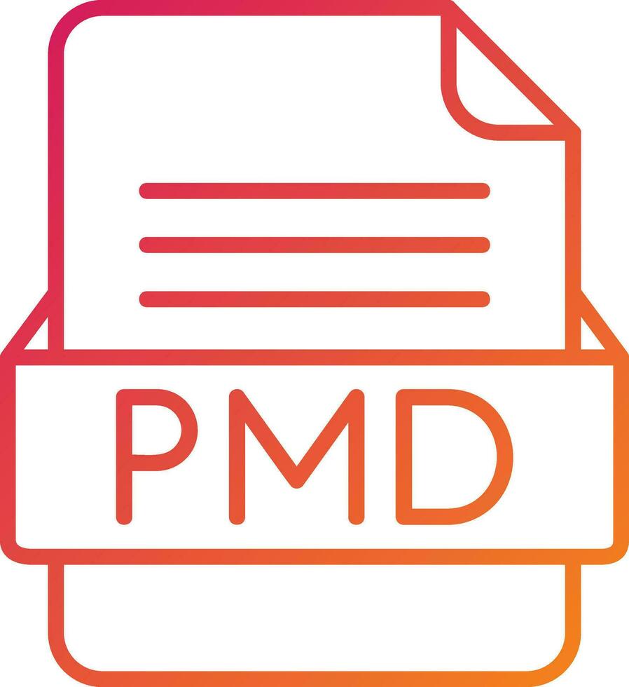 PMD File Format Icon vector