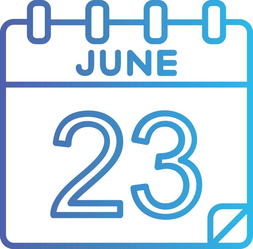 23 June Vector Icon