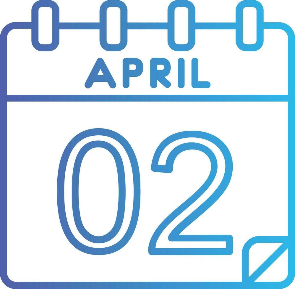 2 April Vector Icon