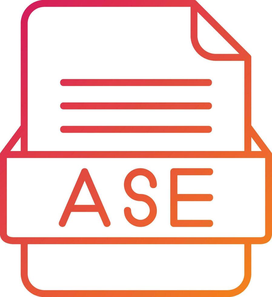 ASE File Format Icon vector