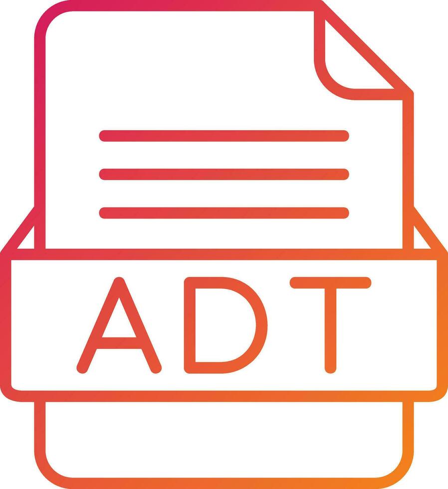 ADT File Format Icon vector