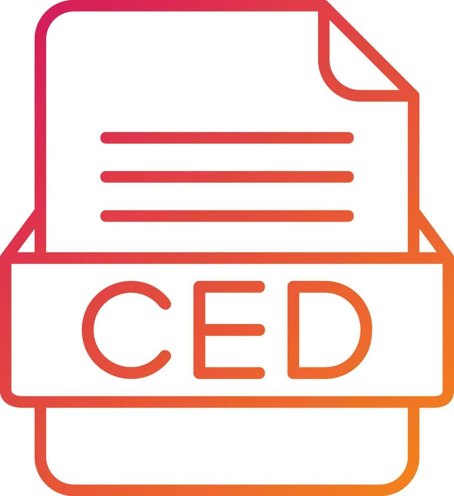 CED File Format Icon vector
