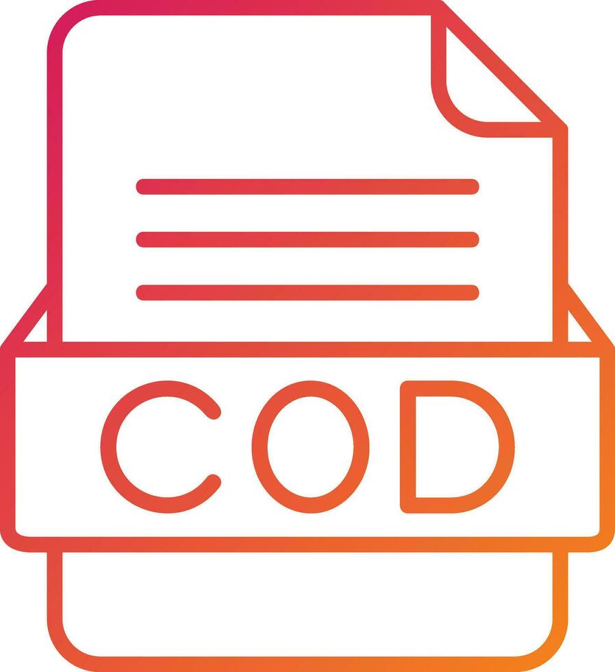 COD File Format Icon vector