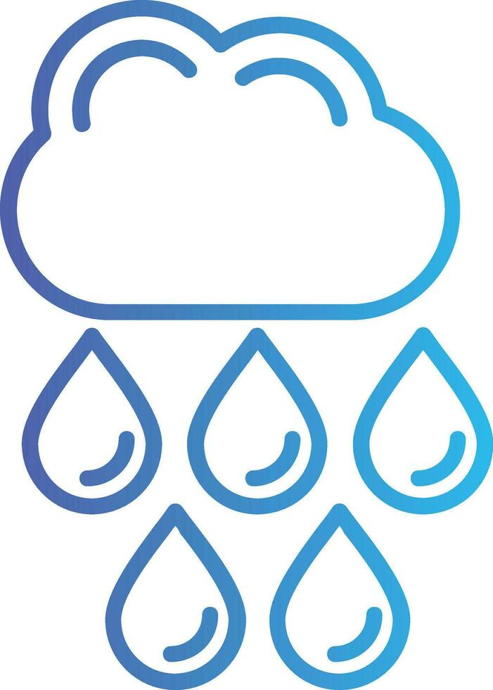 Rain Glyph Icon vector