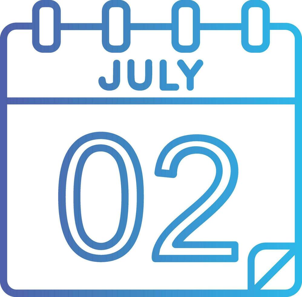 2 July Vector Icon