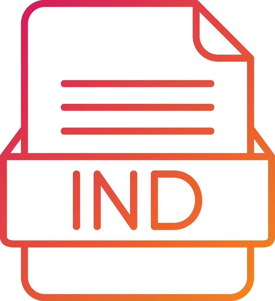 IND File Format Icon vector