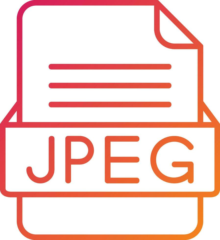 JPEG File Format Icon vector
