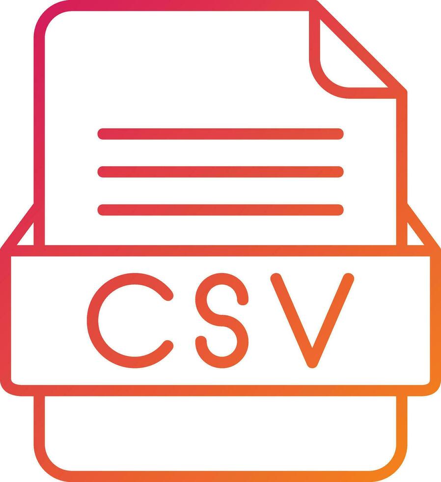 CSV File Format Icon vector