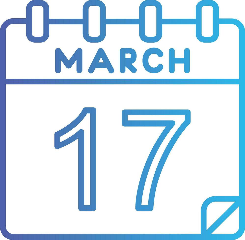 17 March Vector Icon