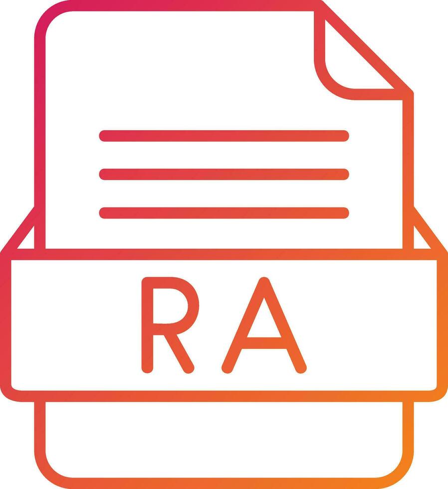 RA File Format Icon vector