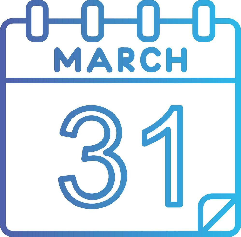 31 March Vector Icon