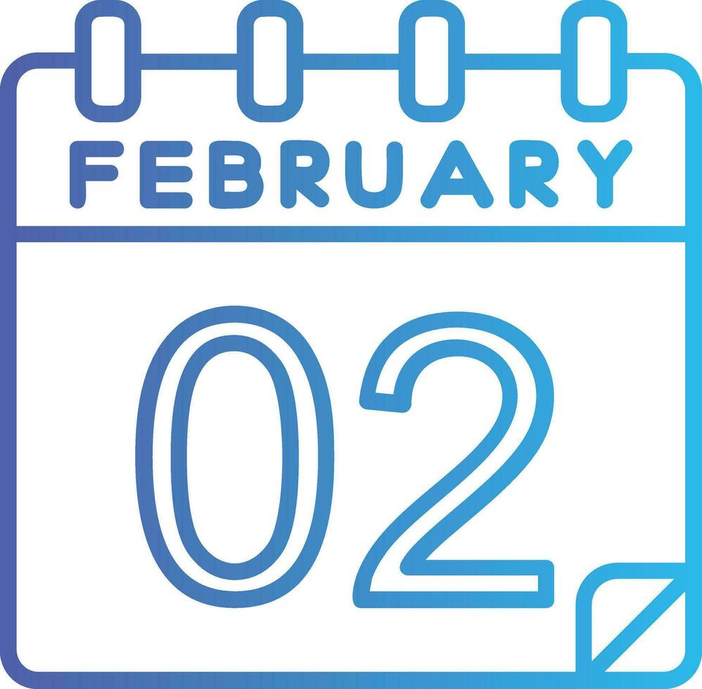 2 February Vector Icon