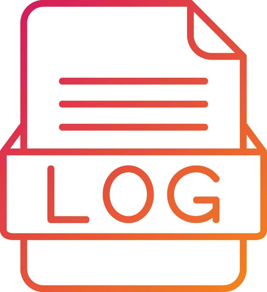 LOG File Format Icon vector