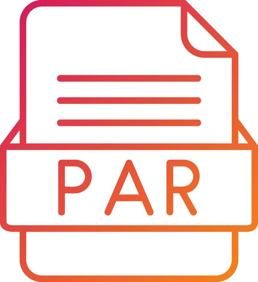 PAR File Format Icon vector