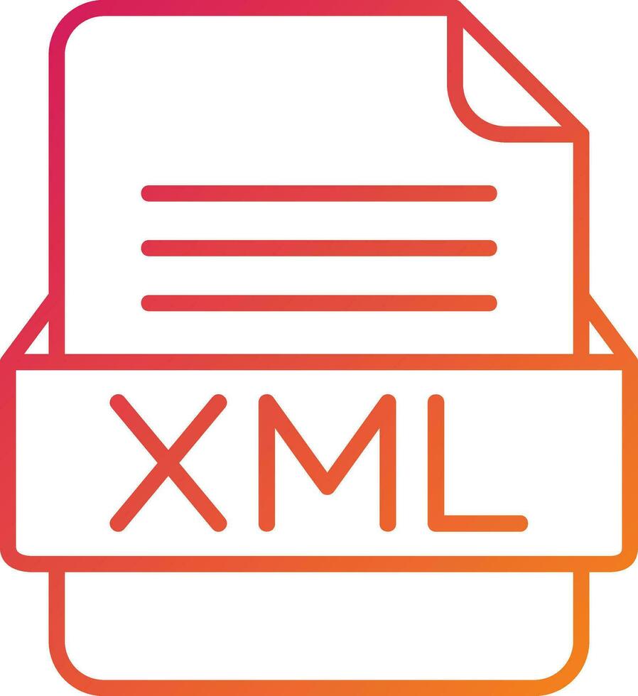 XML File Format Icon vector