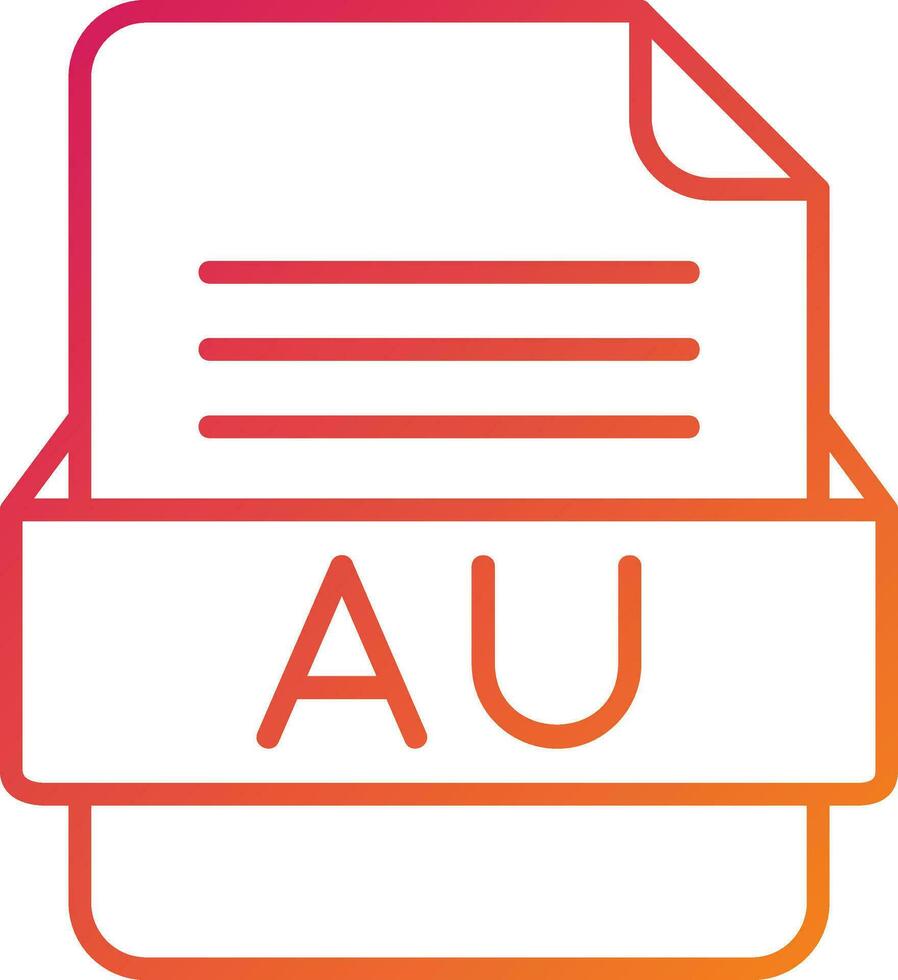 AU File Format Icon vector