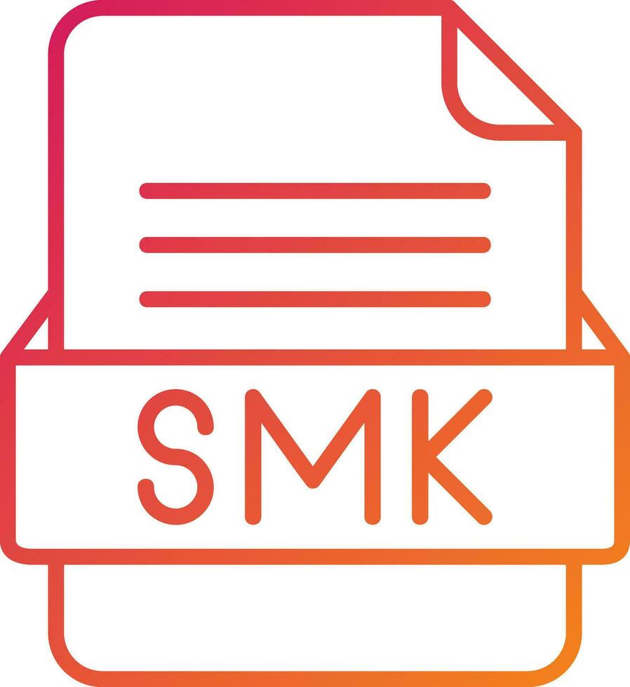 SMK File Format Icon vector